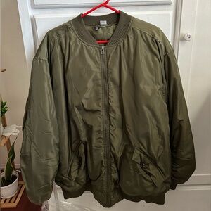 green bomber jacket